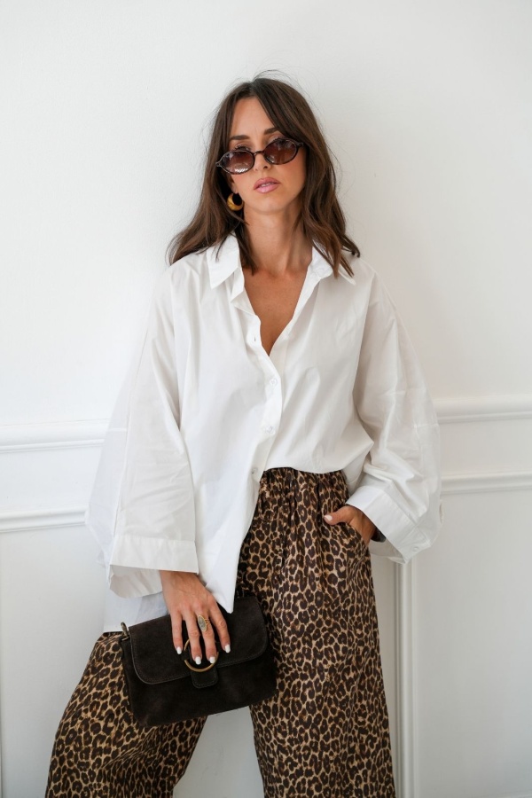 Chemisier Oversize Blanc VICTORY Noho - 1 | Accueil
