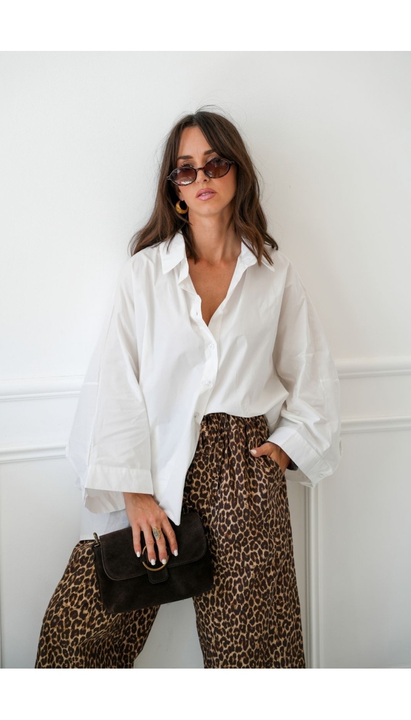 Chemisier Oversize Blanc VICTORY Noho - 1 | Accueil