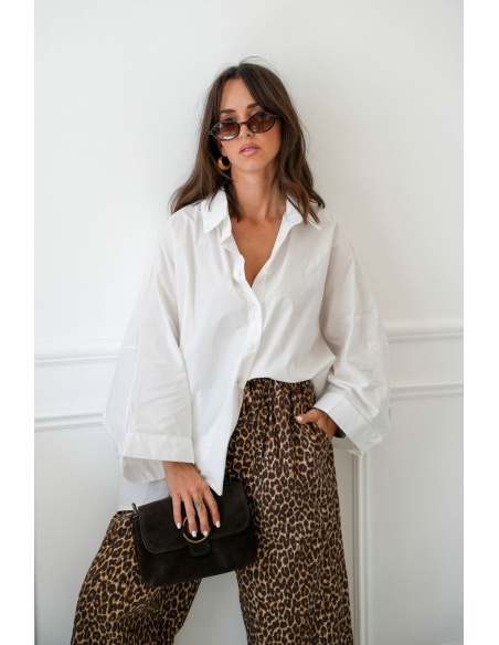 Chemisier Oversize Blanc VICTORY Noho - 1 | Accueil