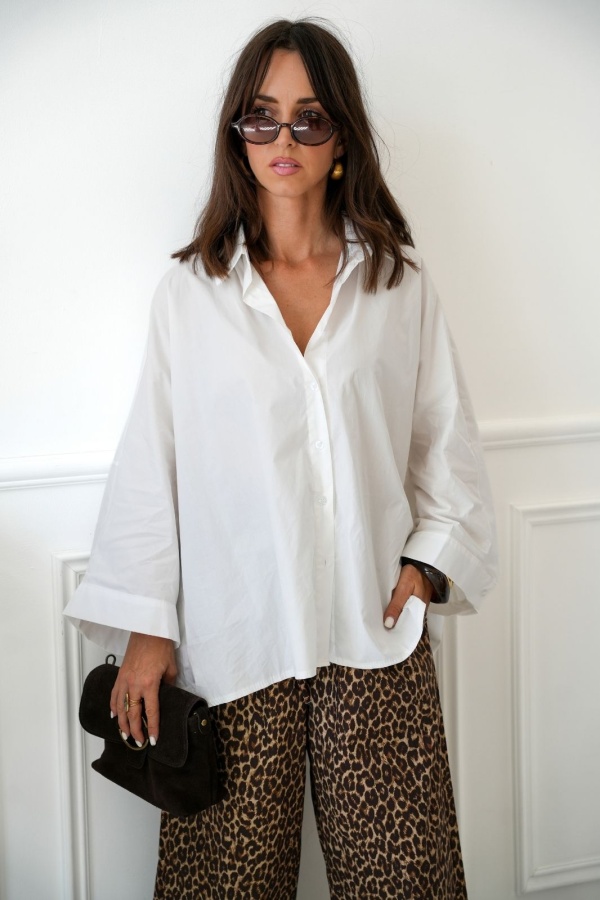 Chemisier Oversize Blanc VICTORY Noho - 1 | Accueil 2