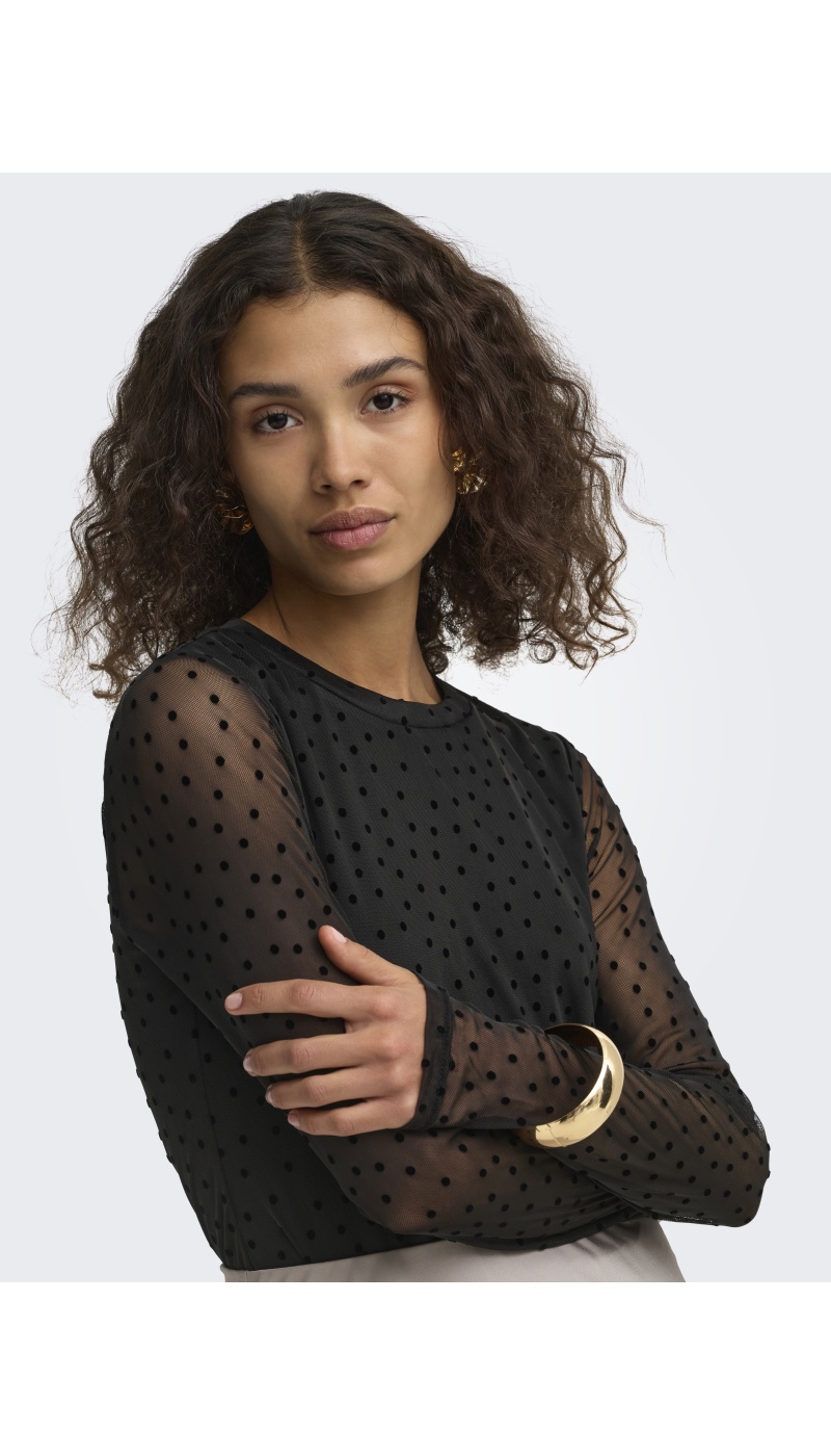 Top Mesh Black ONLNOVA ONLY - 4 | HAUTS