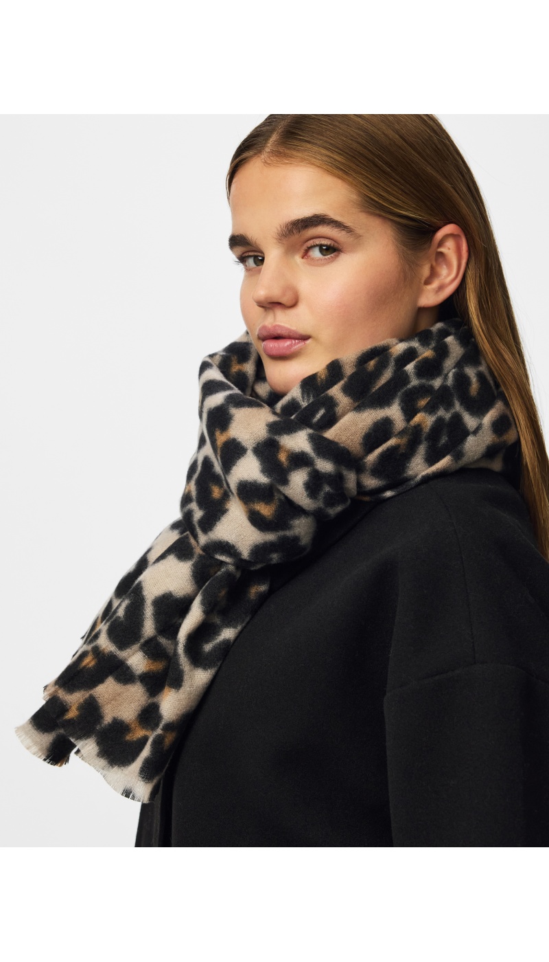 Echarpe Léopard Black PCJORNA PIECES - 2 | ACCESSOIRES
