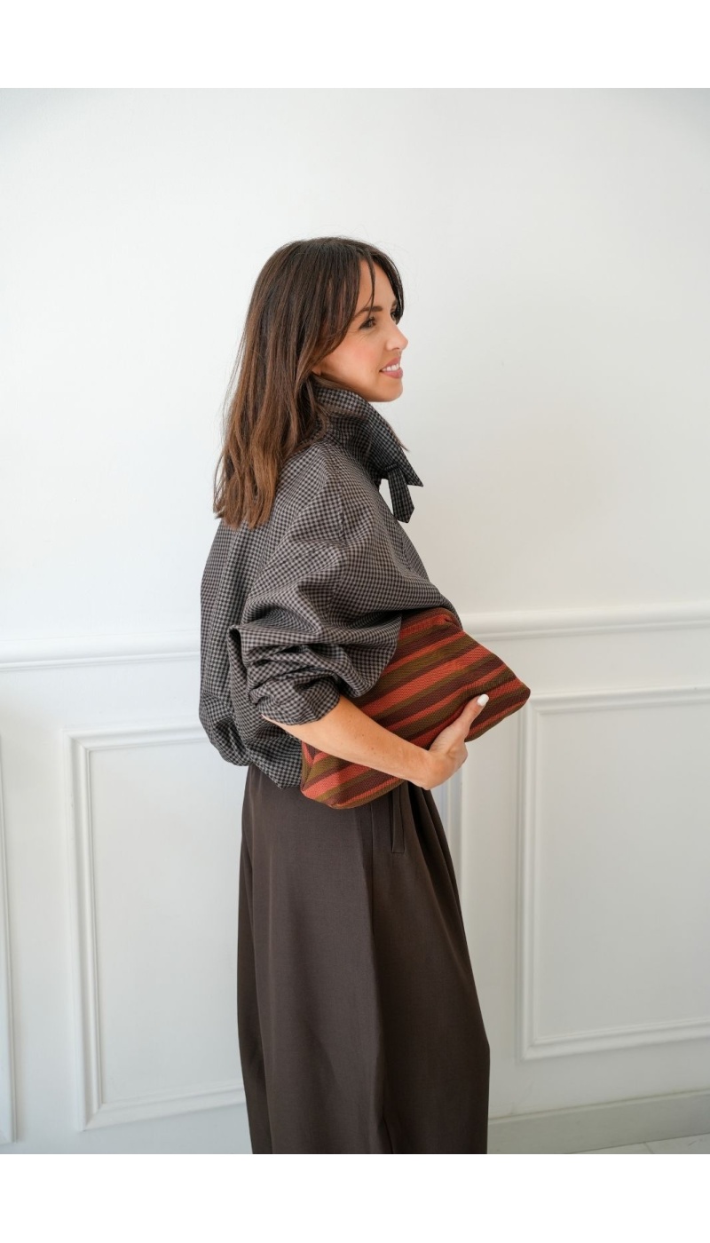 Veste Pied De Poule Noir GAIA Noho - 4 | Accueil