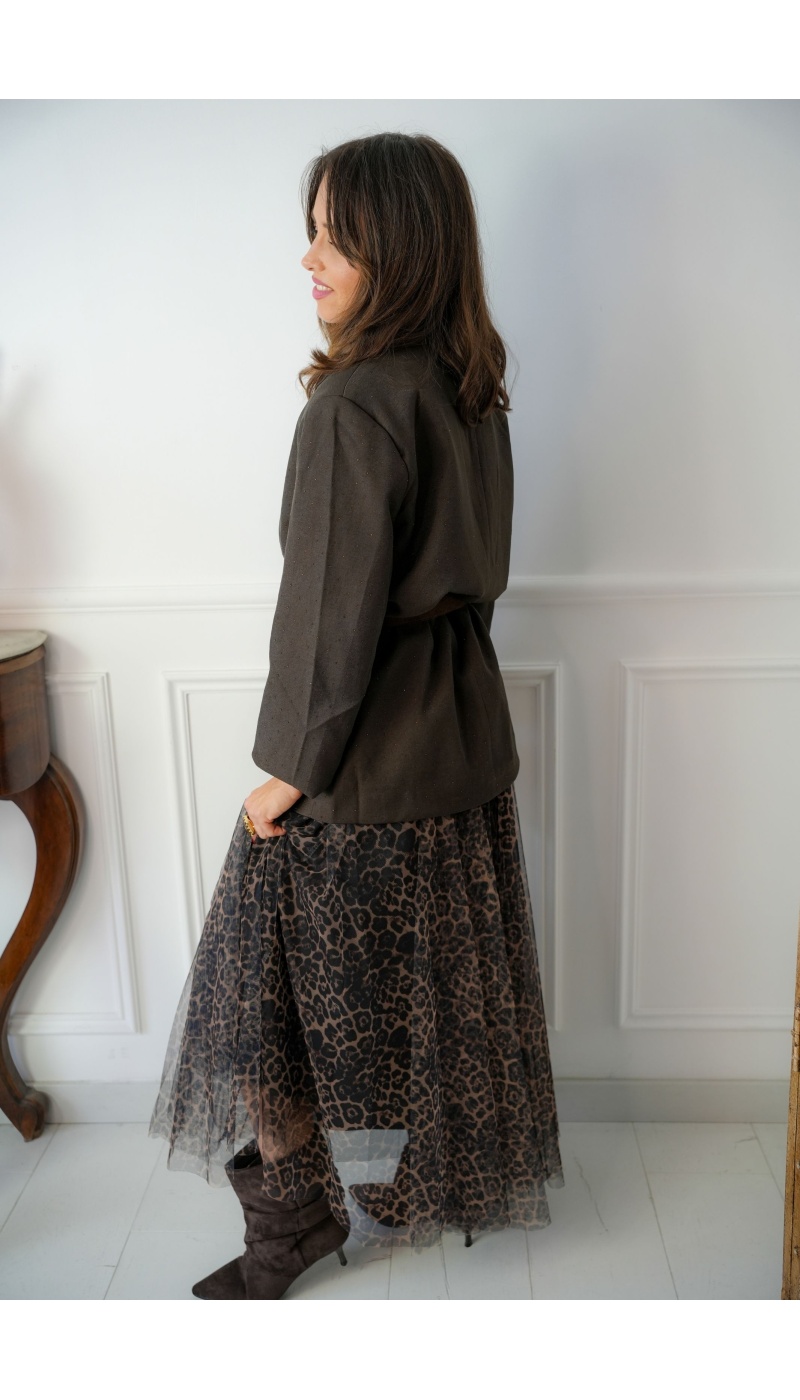 Blazer Choco Strass BRIGITTE Noho - 5 | Accueil