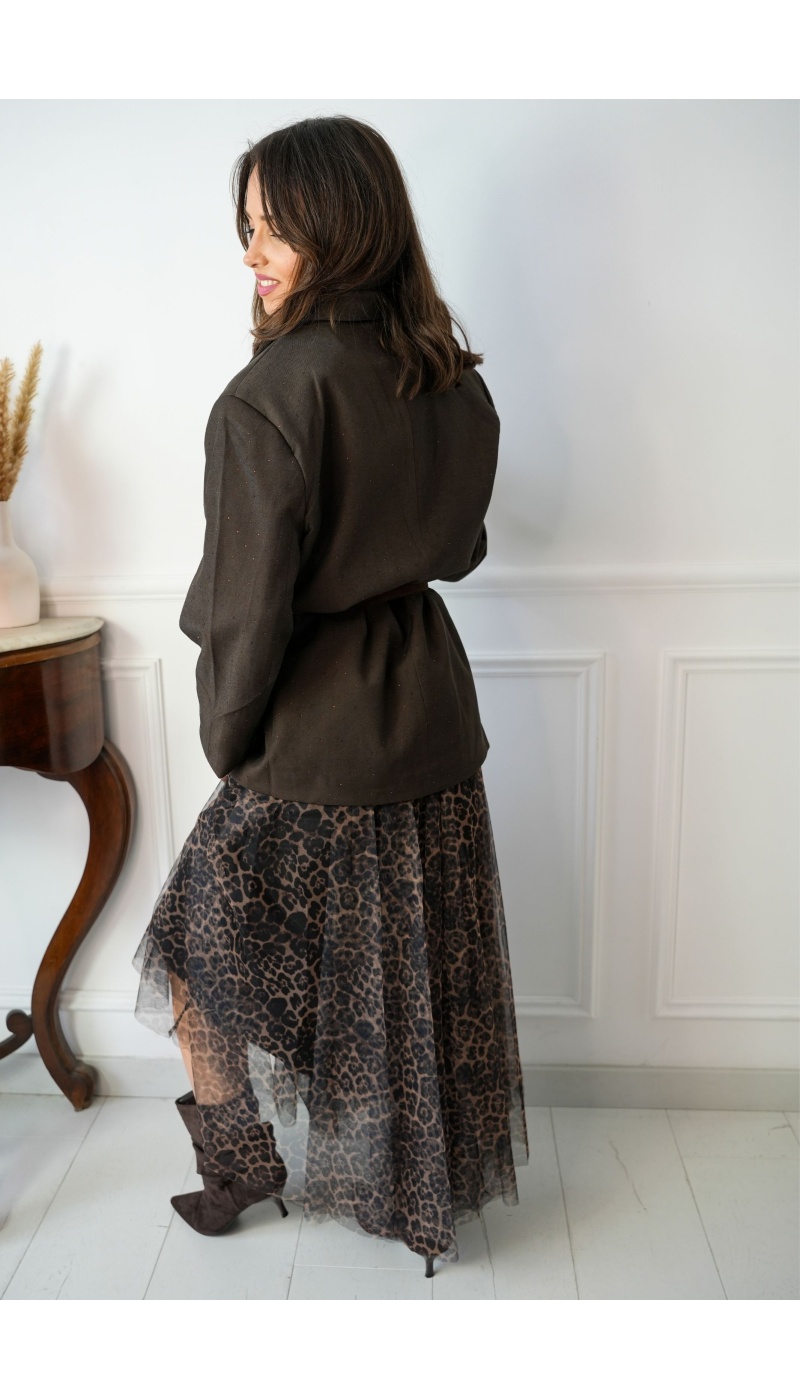 Blazer Choco Strass BRIGITTE Noho - 7 | Accueil