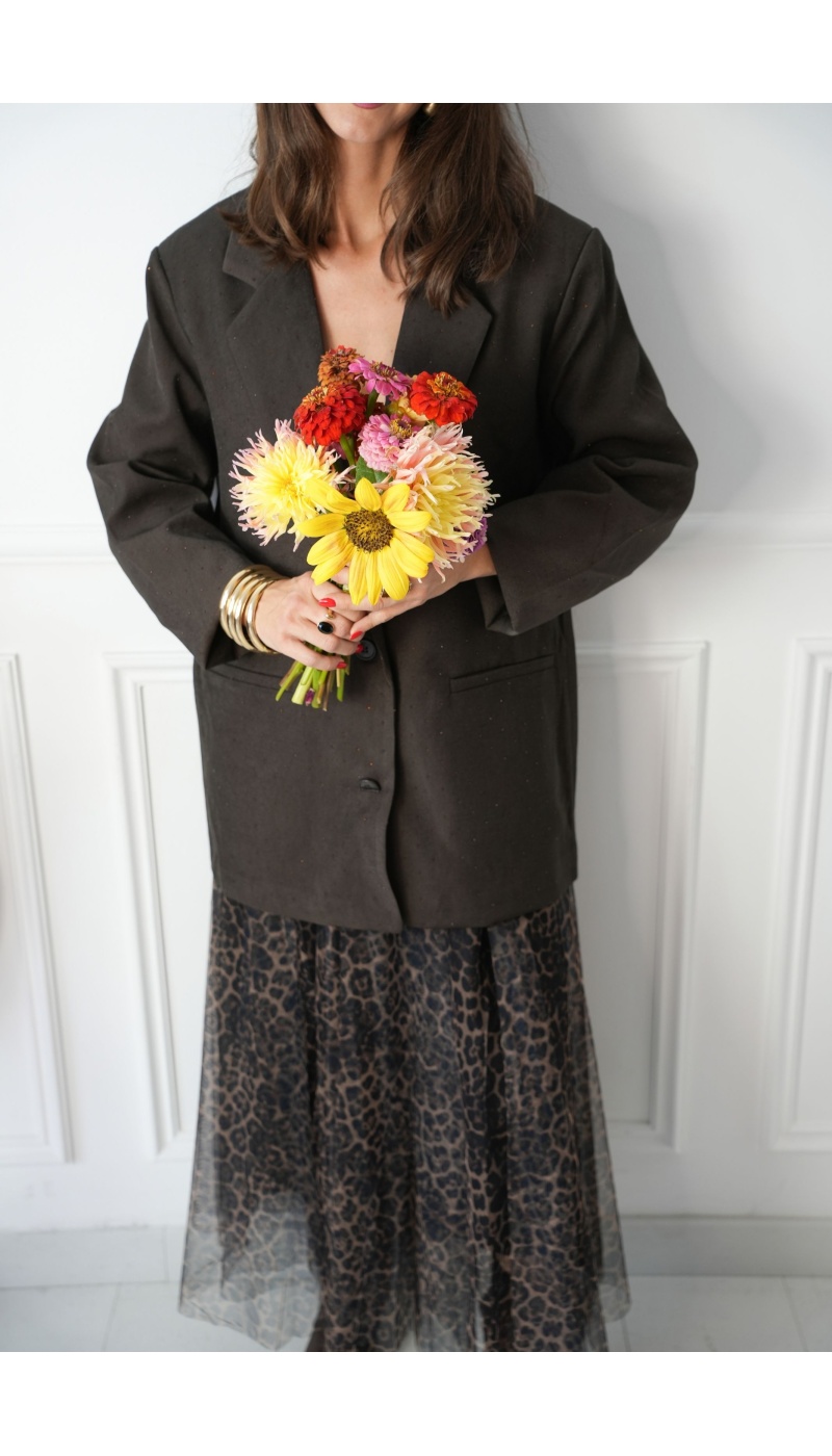 Blazer Choco Strass BRIGITTE Noho - 9 | Accueil