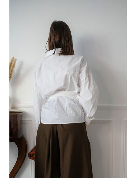 Chemisier Blanc Croisé RANIA Noho - 4 | Accueil