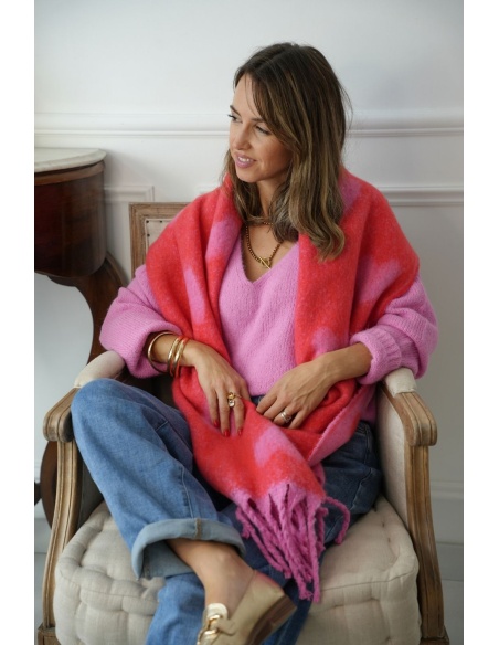 Cardigan Maille Cyclamen ONLMAGGIE ONLY - 3 | Accueil
