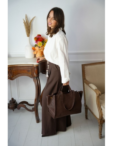Pantalon Foulard Chocolat LISE Noho - 2 | Bienvenido