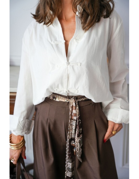 Chemise Pankou Blanche AVELEY Noho - 2 | Accueil