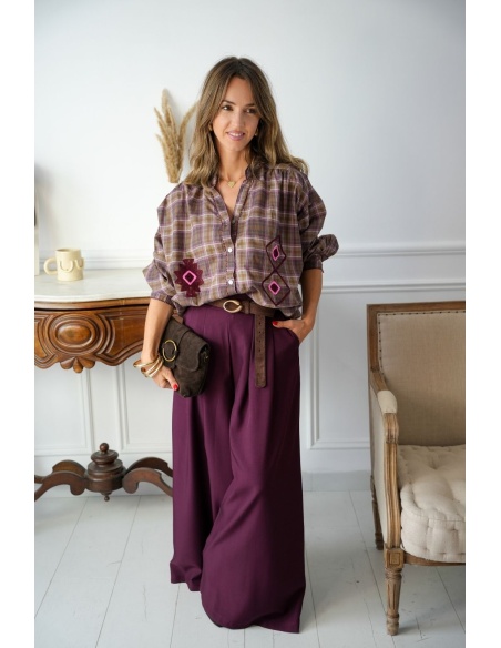Pantalon Foulard Bordeaux LISE Noho - 3 | Welcome