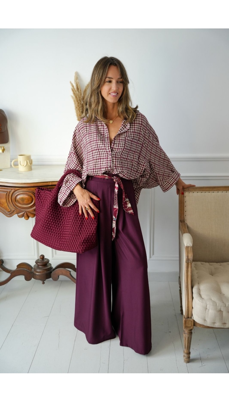 Pantalon Foulard Bordeaux LISE Noho - 2 | Welcome