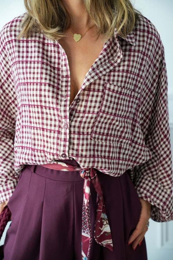 Chemise Carreaux Bordeaux JUSY Noho - 1 | Welcome 2