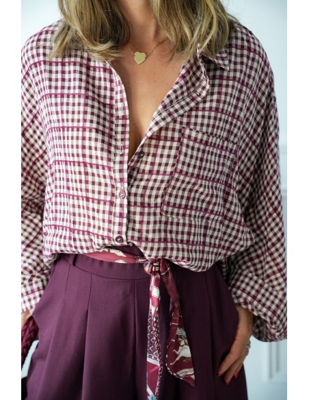 Chemise Carreaux Bordeaux JUSY Noho - 2 | Welcome
