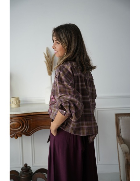 Chemise Carreaux Beige FIKAS Noho - 4 | Welcome