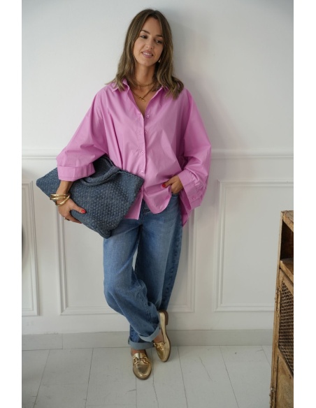 Chemise Oversize Rose VICTORY Noho - 3 | Accueil