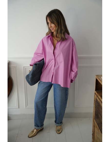 Chemise Oversize Rose VICTORY Noho - 4 | Accueil