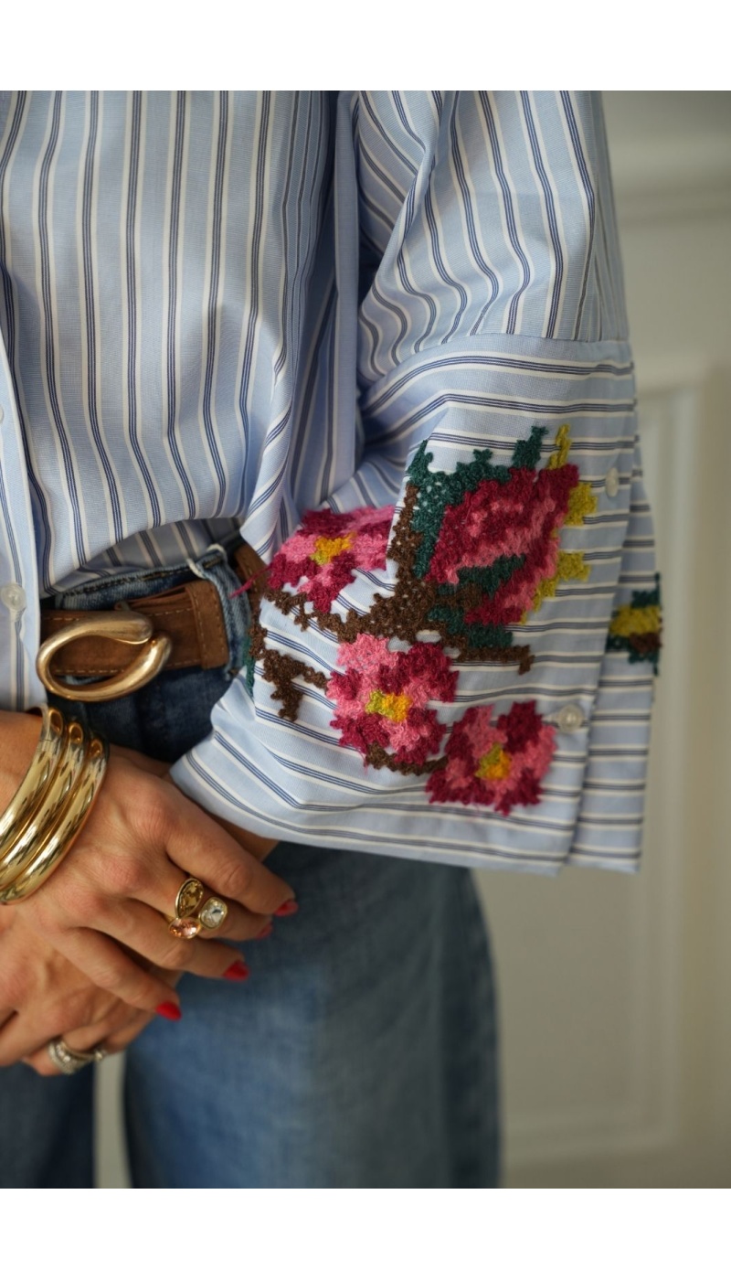 Chemise Rayé Ciel Fleurs ROVIGIO Noho - 5 | Welcome