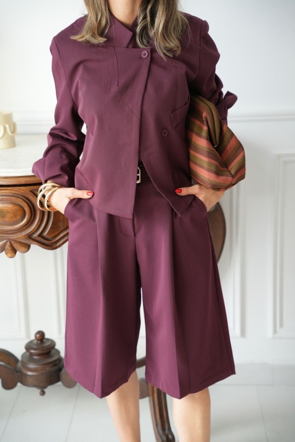 Bermuda Ceinture Bordeaux MIRANO Noho - 1 | Welcome