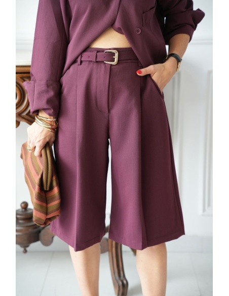Bermuda Ceinture Bordeaux MIRANO Noho - 2 | Accueil