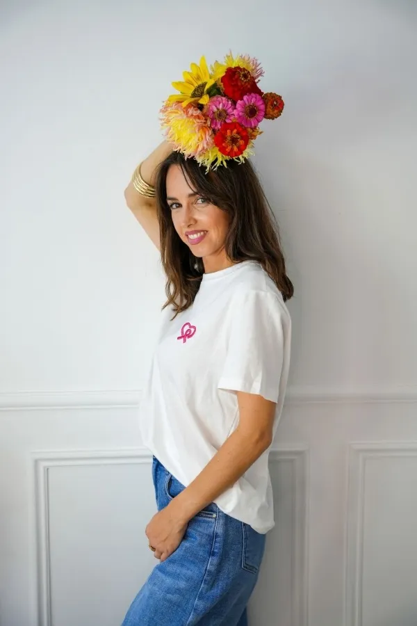 T-shirt Blanc OCTOBRE ROSE Noho - 1 | Accueil 2