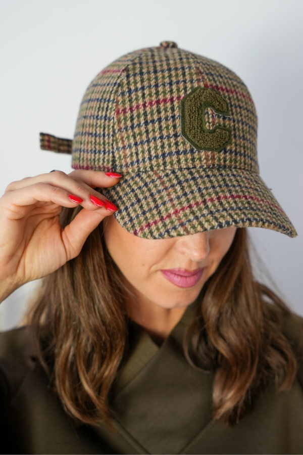 Casquette Pied De Poule Kaki BLYTH Noho - 1 | Accueil