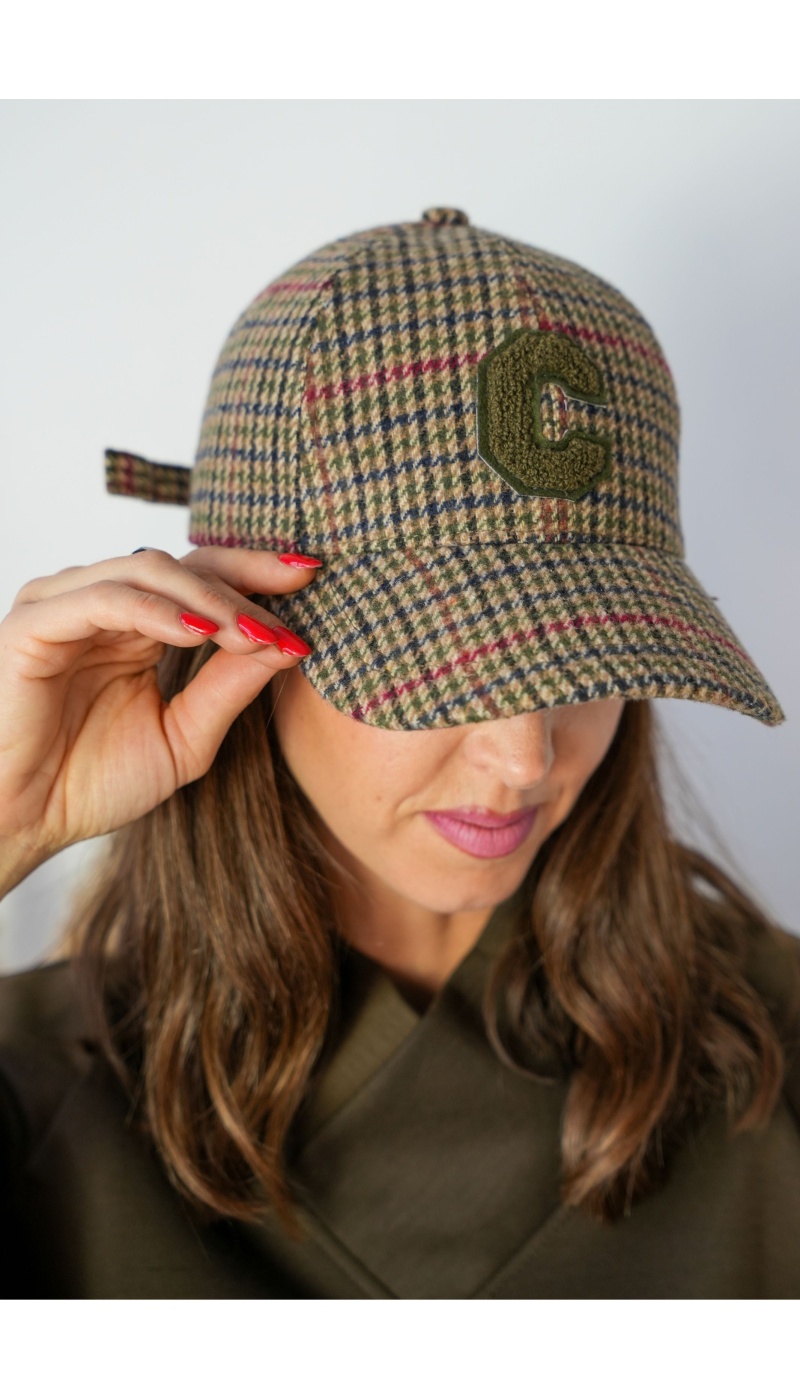 Casquette Pied De Poule Kaki BLYTH Noho - 1 | Willkommen