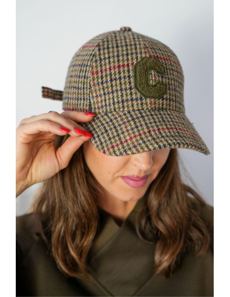 Casquette Pied De Poule Kaki BLYTH Noho - 1 | Accueil