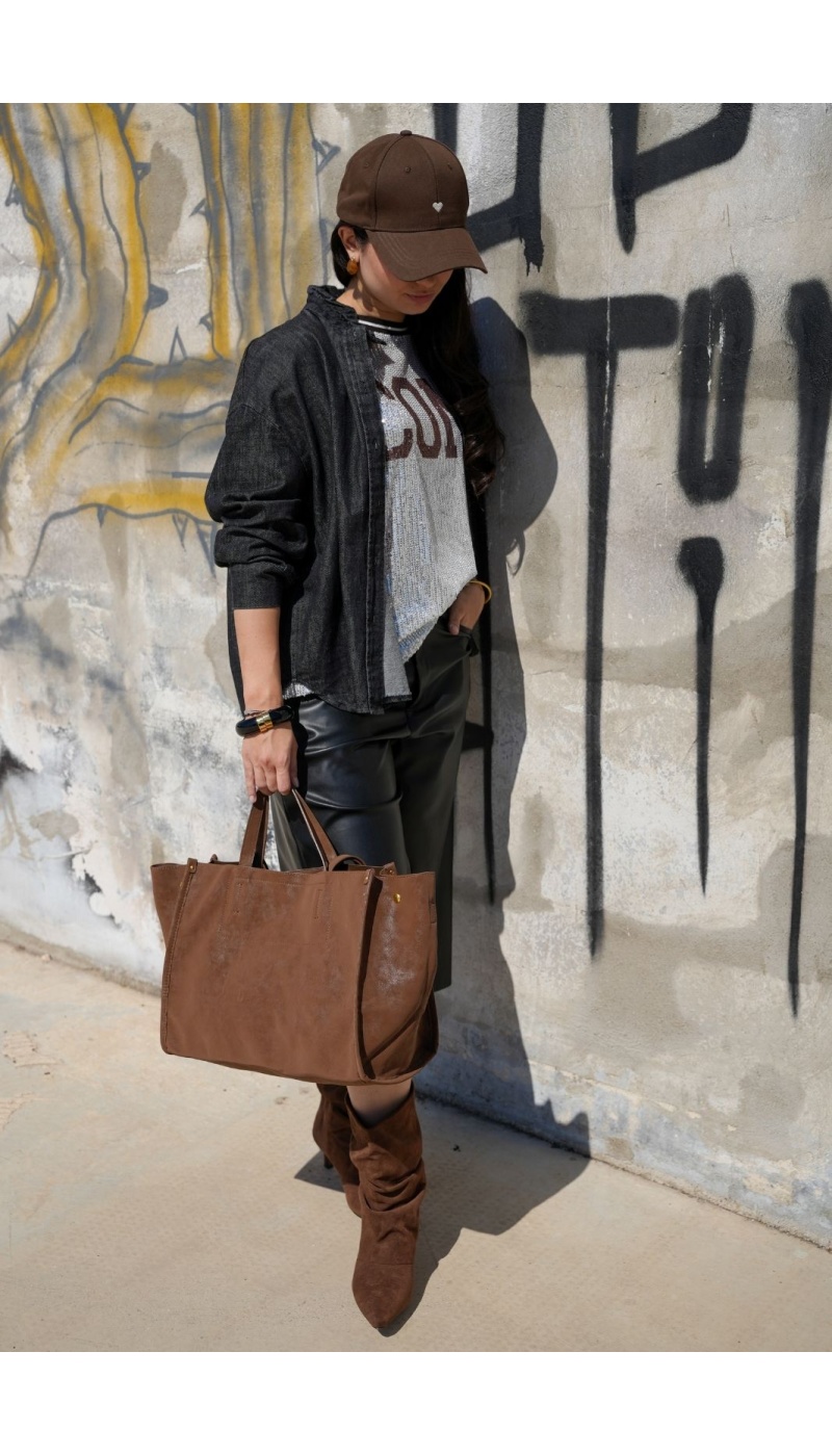 Chemisier Jean Noir WALSEN Johanna - 2 | Accueil