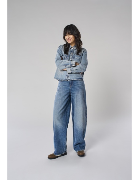 Jean Barrel Dark Bleu Denim ONLTAYLOR Longueur 32 ONLY - 1 | BAS