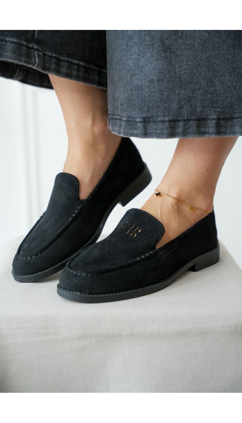 Mocassin Suédine Noir LORNA Noho - 1 | Bienvenido