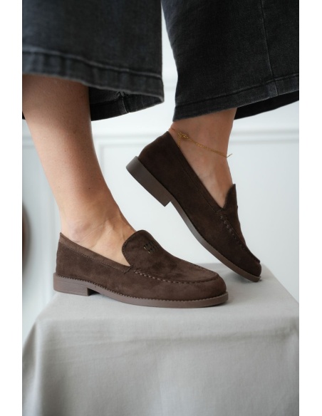 Mocassin Suédine Marron LORNA Noho - 2 | Accueil