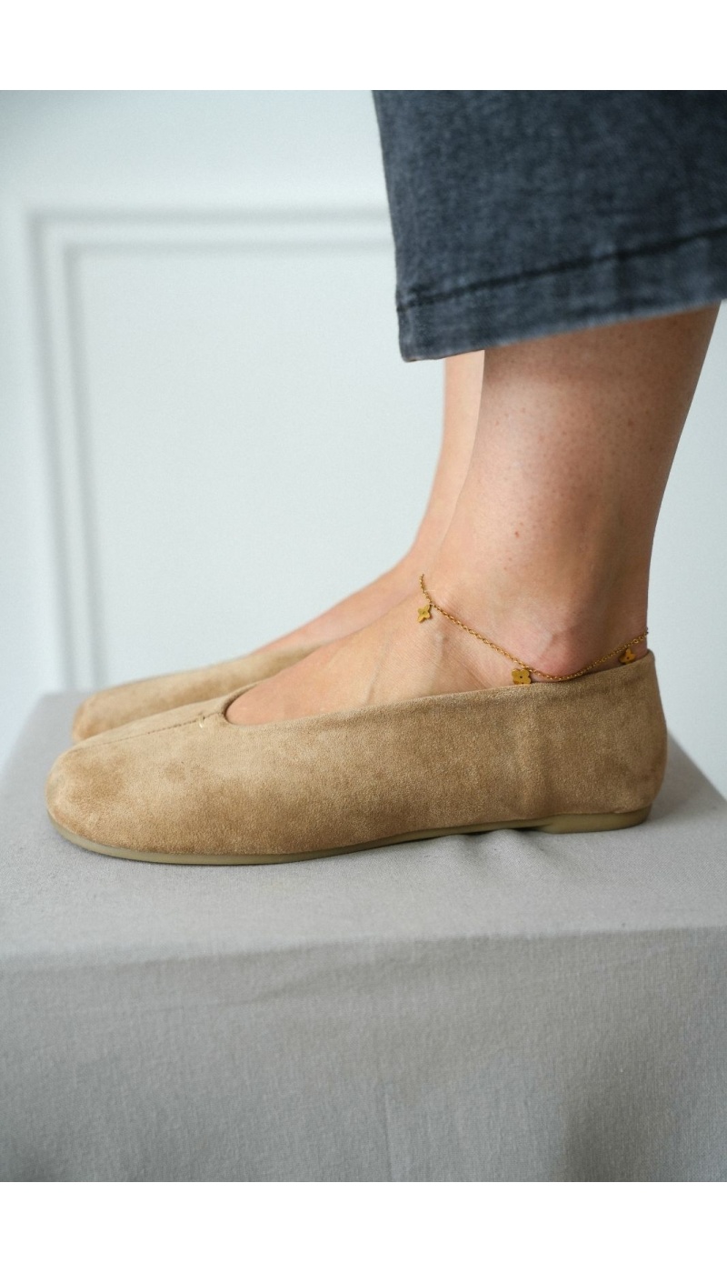 Ballerine Suédine Beige BEAULY Noho - 1 | Accueil