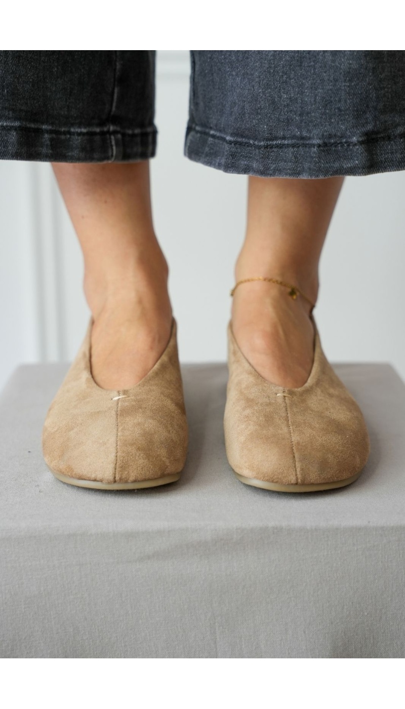 Ballerine Suédine Beige BEAULY Noho - 2 | Accueil