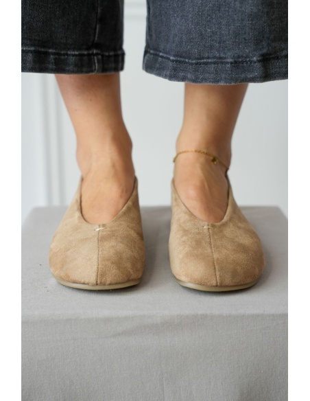 Ballerine Suédine Beige BEAULY Noho - 2 | Accueil