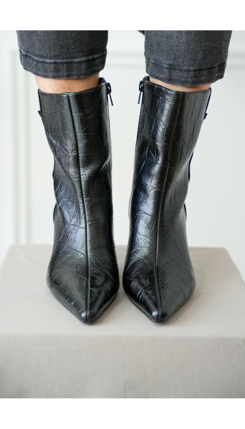 Bottines Talons Similicuir Noir ODDA Noho - 3 | Accueil