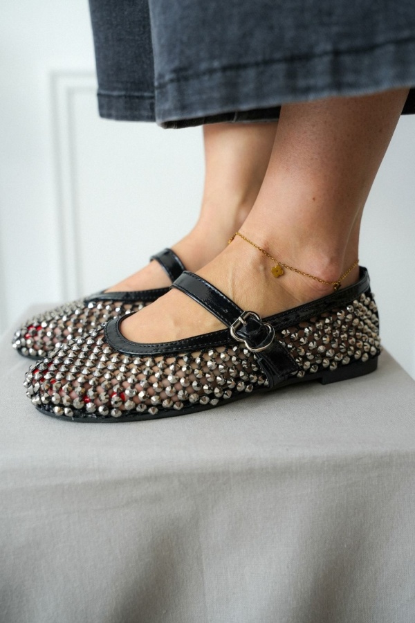 Ballerines Strass Noir MAYWOOD Noho - 1 | Accueil