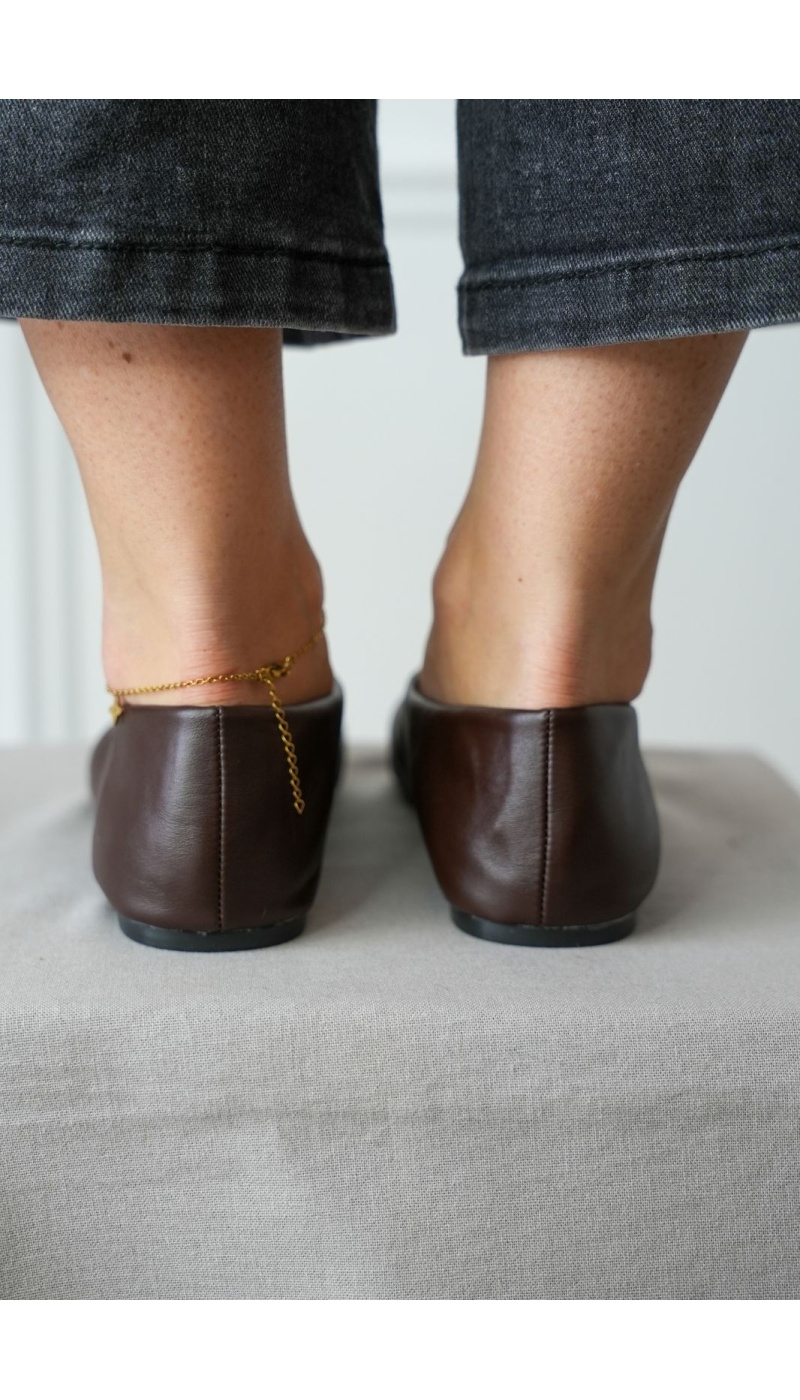 Ballerine Marron Doré Similicuir MILAN Noho - 4 | Bienvenido