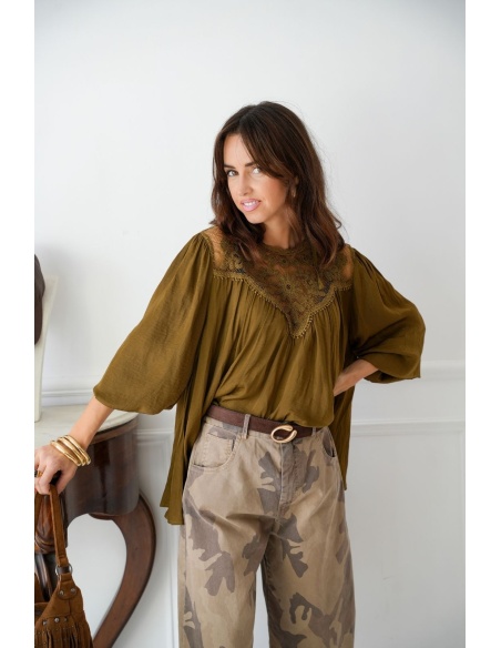 BLOUSE KAKI H26 Noho - 2 | Nueva página A