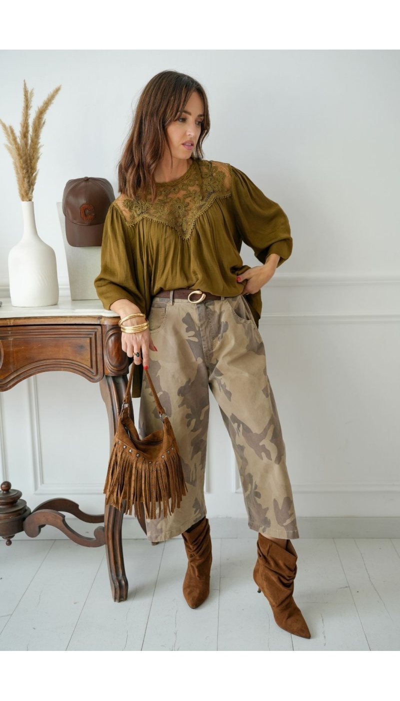 BLOUSE KAKI H26 Noho - 3 | Nueva página A