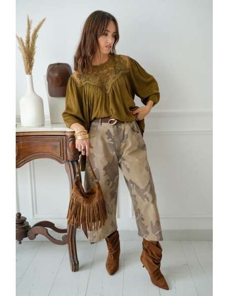 BLOUSE KAKI H26 Noho - 3 | Nueva página A