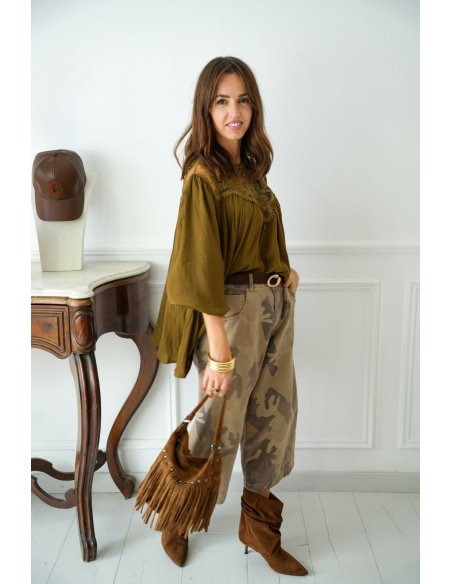 BLOUSE KAKI H26 Noho - 6 | Nueva página A