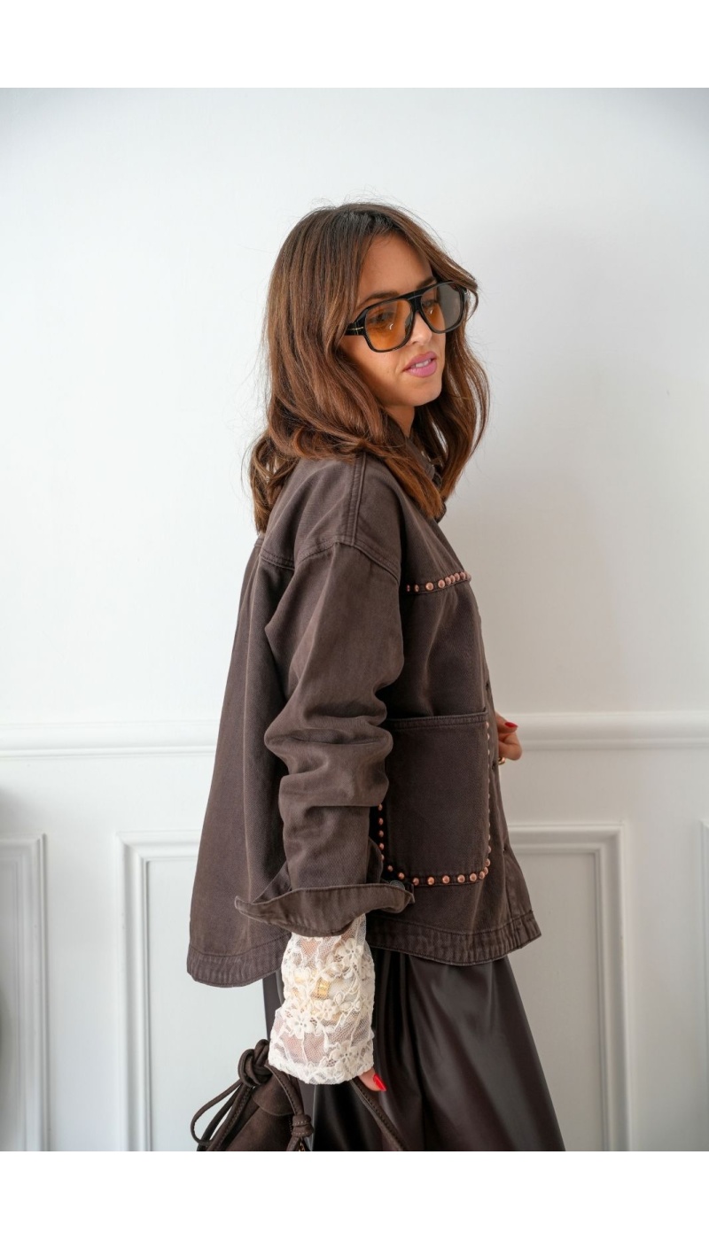 Veste Choco Clouté ANITA Noho - 2 | Accueil