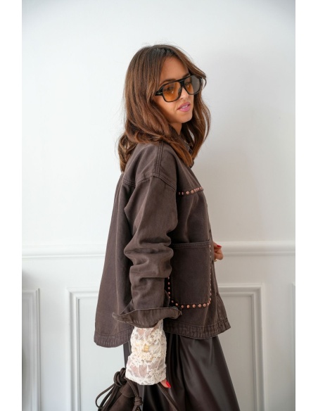 Veste Choco Clouté ANITA Noho - 2 | Accueil