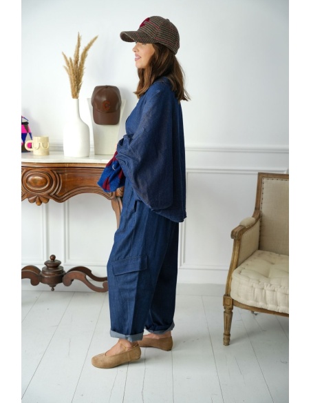 Pantalon Large Cargo Denim ZITA Noho - 5 | Bienvenido