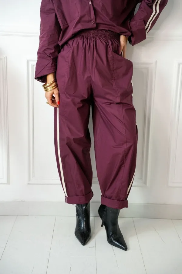 Pantalon Rayures Bordeaux ANICET Noho - 1 | WOMEN 2