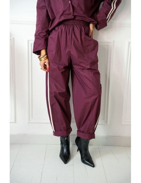 Pantalon Rayures Bordeaux ANICET Noho - 2 | WOMEN