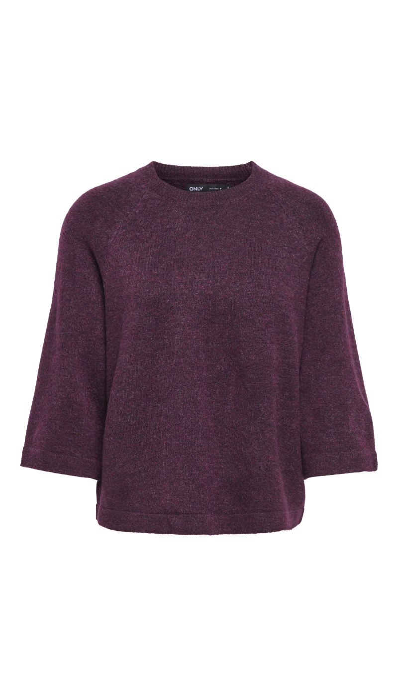 Pull Maille Mauve Wine ONLSIMONI ONLY - 5 | TOPOS