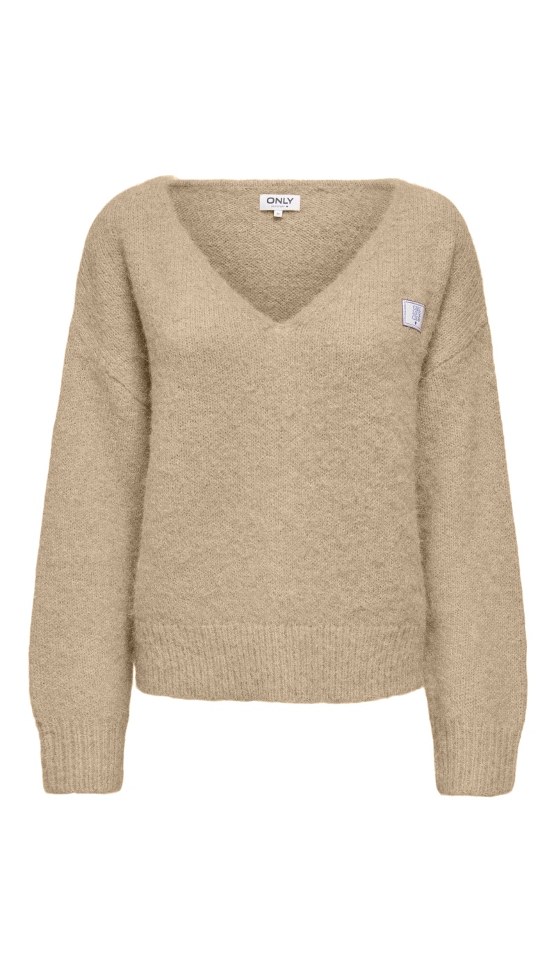 Cardigan Maille Taupe Gray ONLMAGGIE ONLY - 1 | TOPS