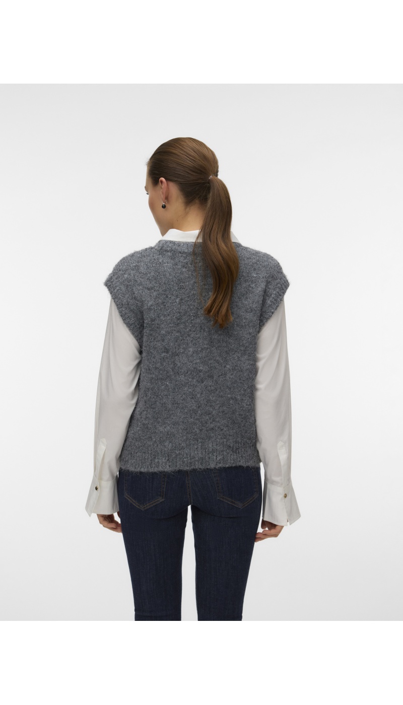 Pull Dark Grey Melange VMARIANNA Vero Moda - 2 | HAUTS